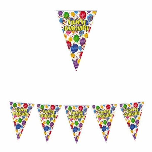 Festone Bandierina Happy Balloons Tanti Auguri