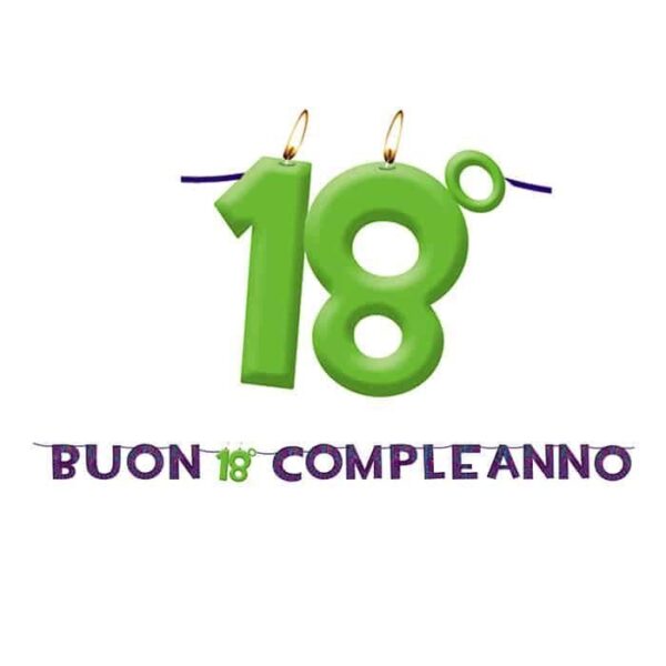 Festone Scritta Maxi Buon Diciotto Compleanno