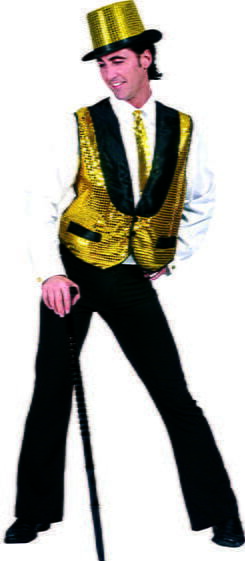 Gilet Oro con Paillette