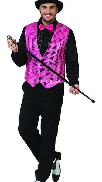 Gilet Rosa con Paillette