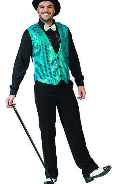 Gilet Azzurro con Paillette