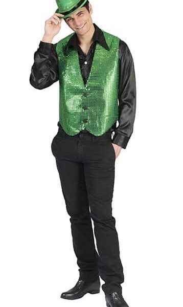 Gilet Verde con Paillette