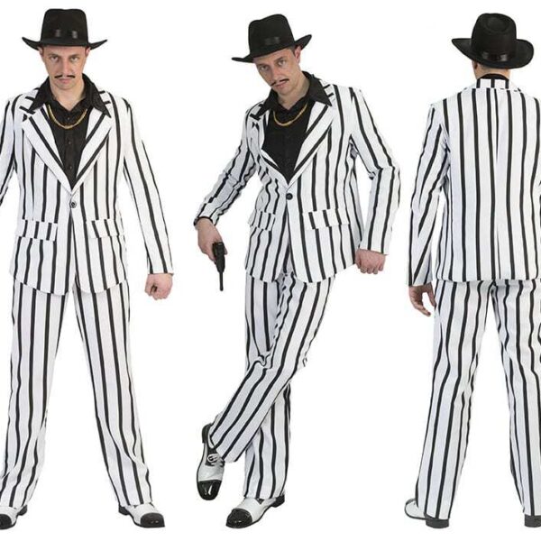Costume Bianco e Nero da Gangster