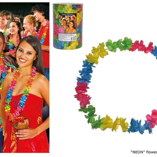 Collana Hawaiana Multicolore Neon