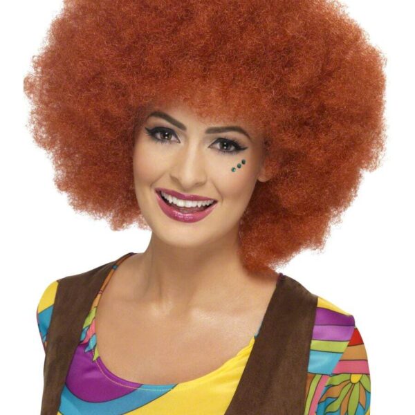 Parrucca Afro Castana