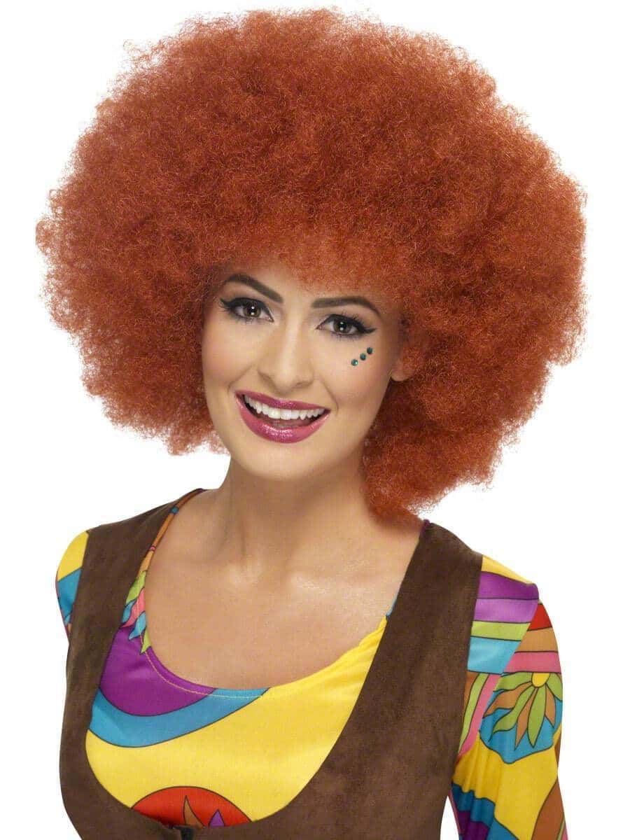 Parrucca Afro Castana