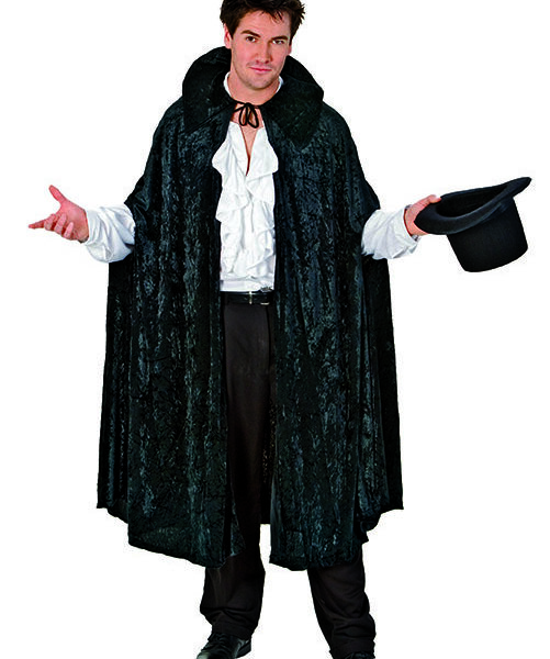 Mantello Nero da Vampiro in Velluto