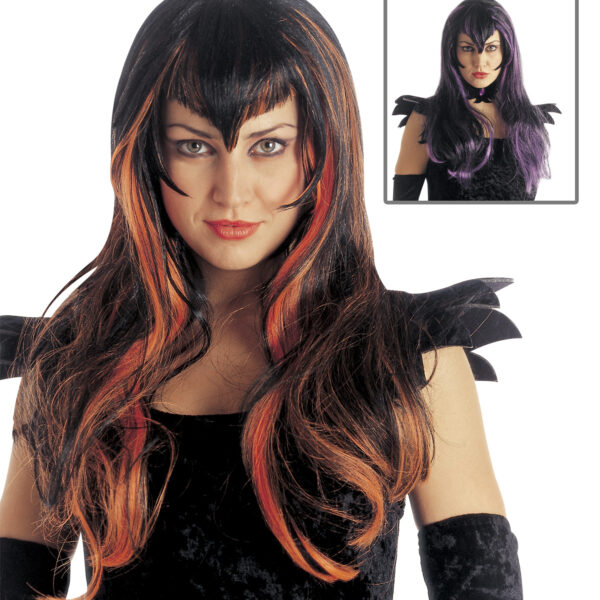 Parrucca Castana con Meches da Vampira