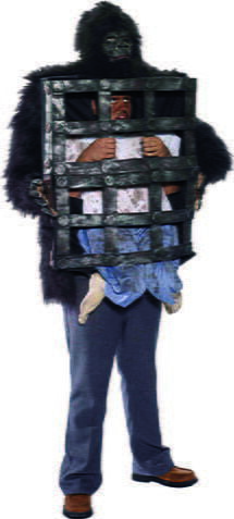 Costume da Gorilla Horror con Gabbia