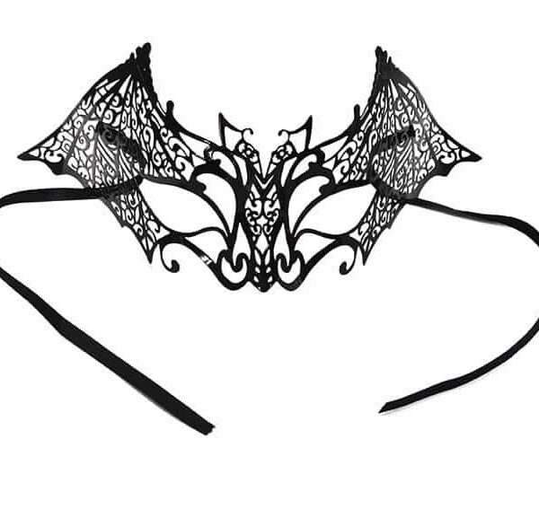 Maschera in Metallo Pipistrello Nero