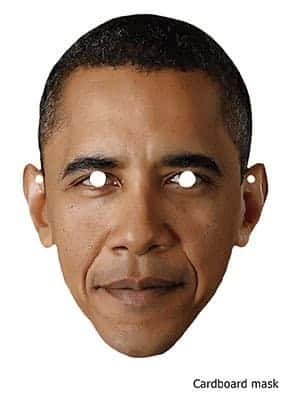 Maschera in Cartoncino di Barack Obama