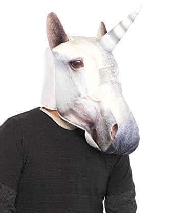Maschera da Unicorno Bianco in Lattice