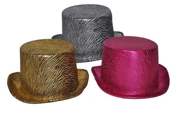 Cappello Cilindro in Feltro Metallizzato