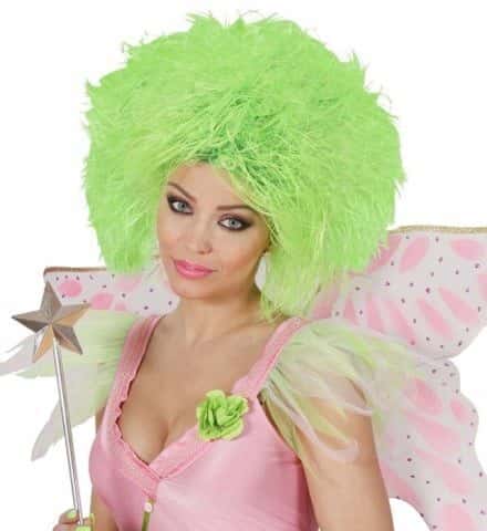 Parrucca da Fata Verde Fluorescente