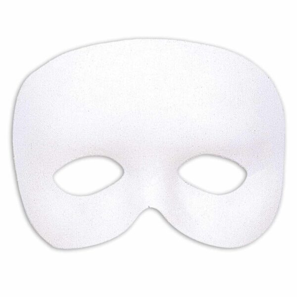 Maschera Domino da Pulcinella Bianca
