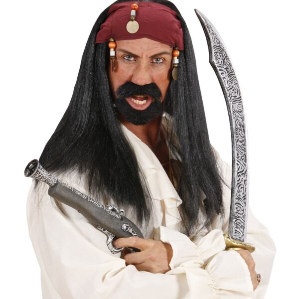 Parrucca da Capitano Pirata dei Caraibi