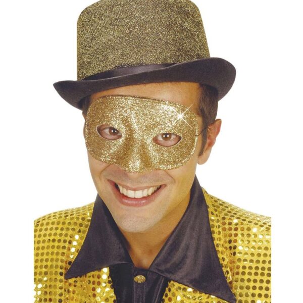 Maschera Domini Glitterata Oro