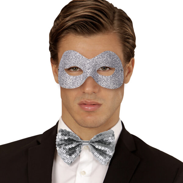 Maschera Domini Glitterata Oro o Argento