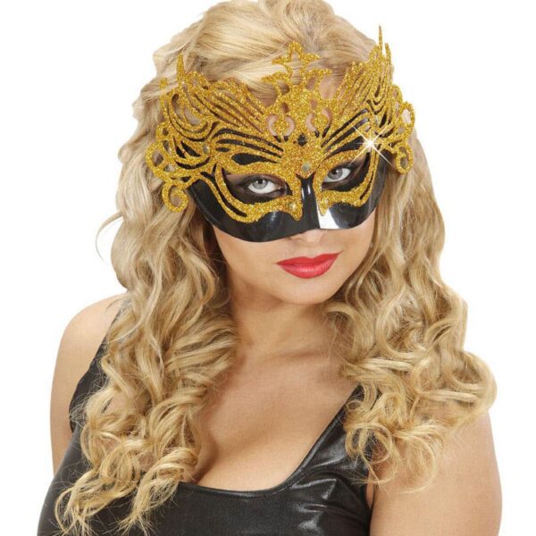 Maschera Domino Barocco Glitterata