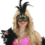 Maschera Domini Nera Glitterata