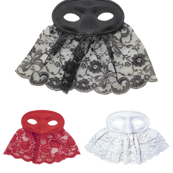 Maschera Domini Carmen con Bautta Colori Assortiti