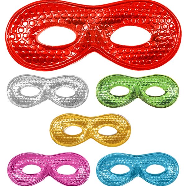 Maschera Domino Fiesta Metallizzata Colori Assortiti