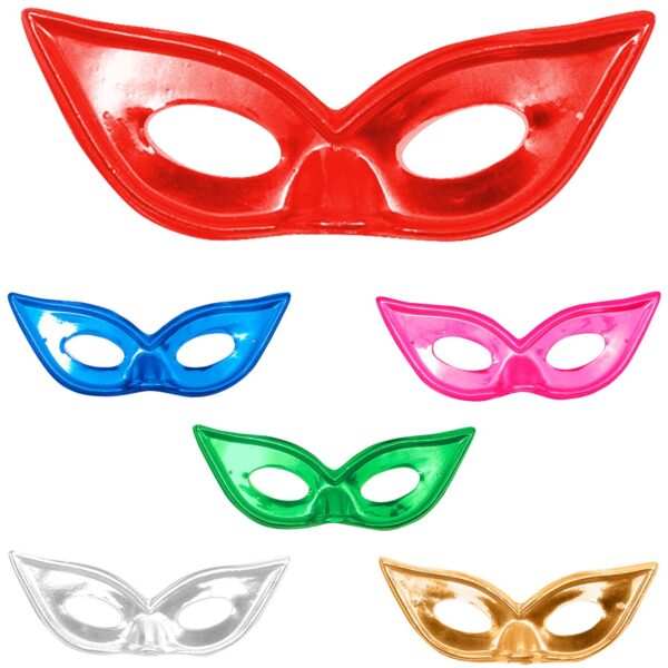Maschera Domino Papillon Metallizzata Colori Assortiti
