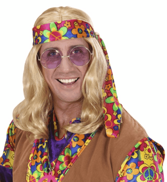 Parrucca da Hippie Bionda