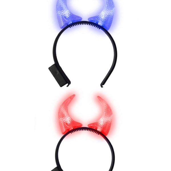Cerchietto con Corna Luminose da Diavolo