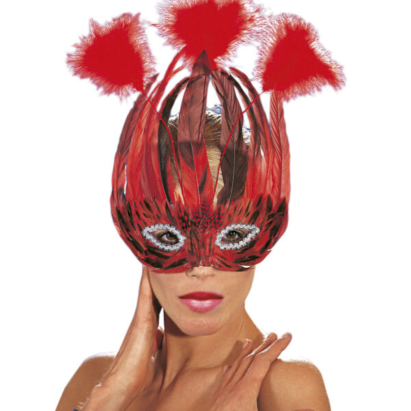 Maschera in Piume Lido Colori Assortiti