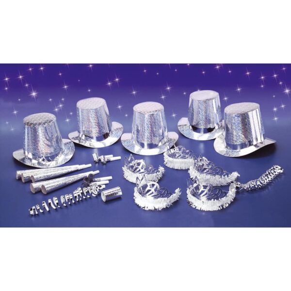 Set Cappellini e Trombette Party Argento