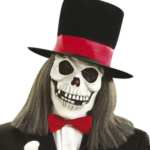 Maschera da Teschio con Cilindro e Parrucca