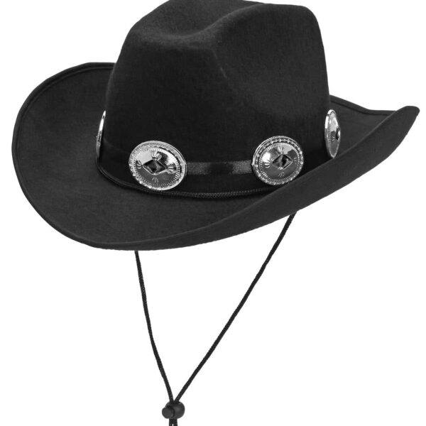 Cappello Nero da Cowboy Texano