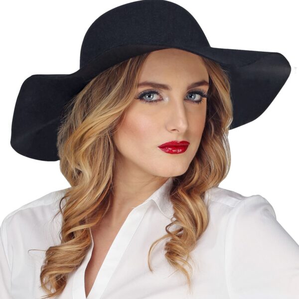 Cappello Nero Floppy Anni'20