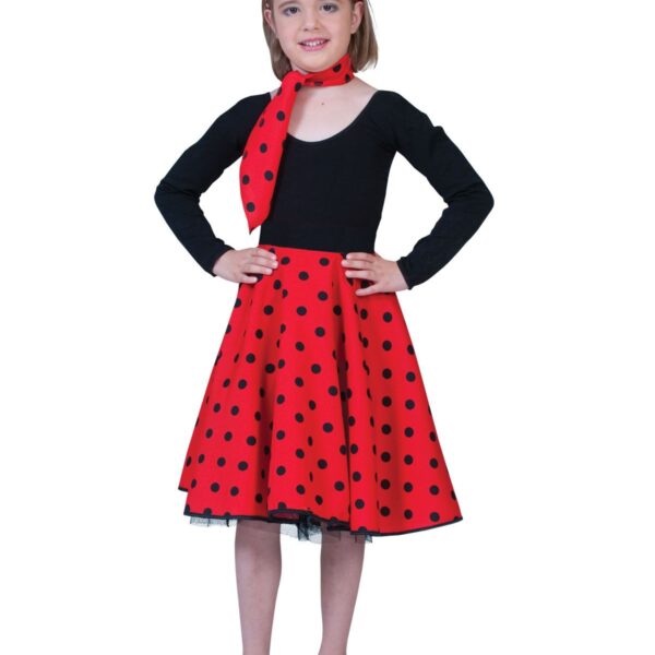Gonna e Foulard Rosso a Pois Rock'N Roll