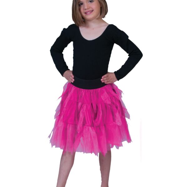 Sottogonna in Tessuto e Tulle Rosa