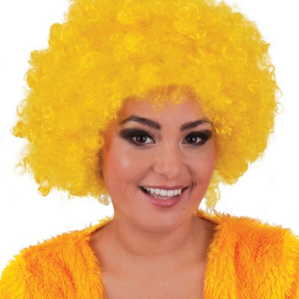 Parrucca Giallo Hippie Afro