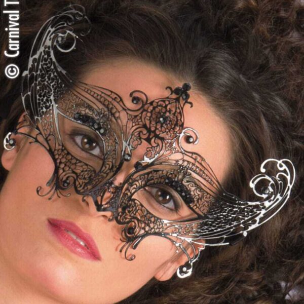 Maschera in Metallo Gotica Nera