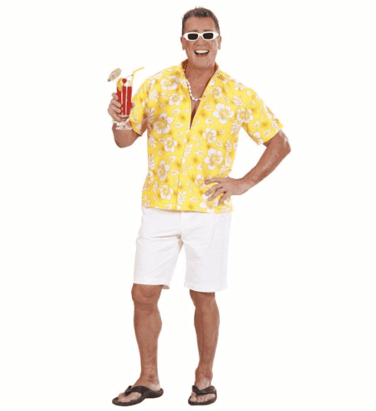 Camicia Hawaiana Gialla