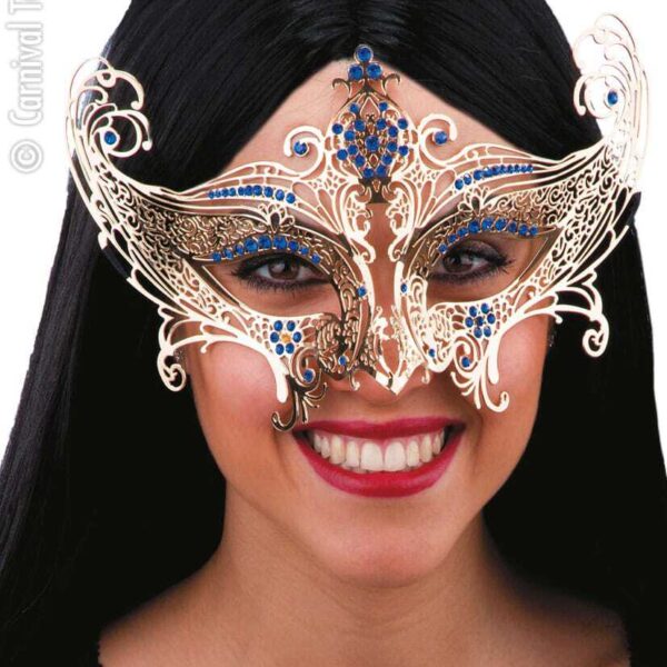 Maschera in Metallo Gotica Oro
