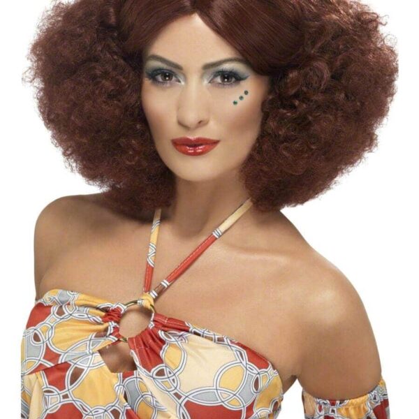 Parrucca Afro anni '70 Rossa Rame