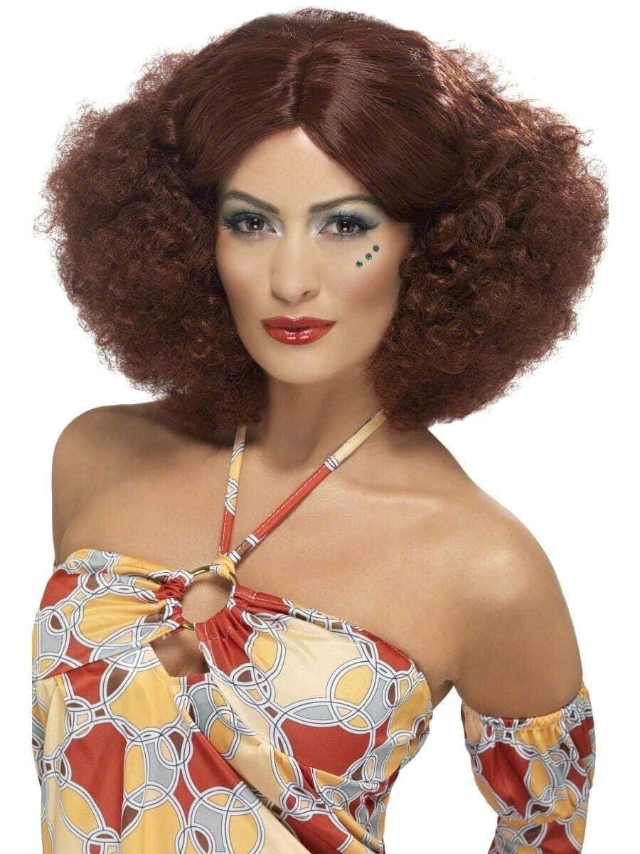 Parrucca Afro anni '70 Rossa Rame