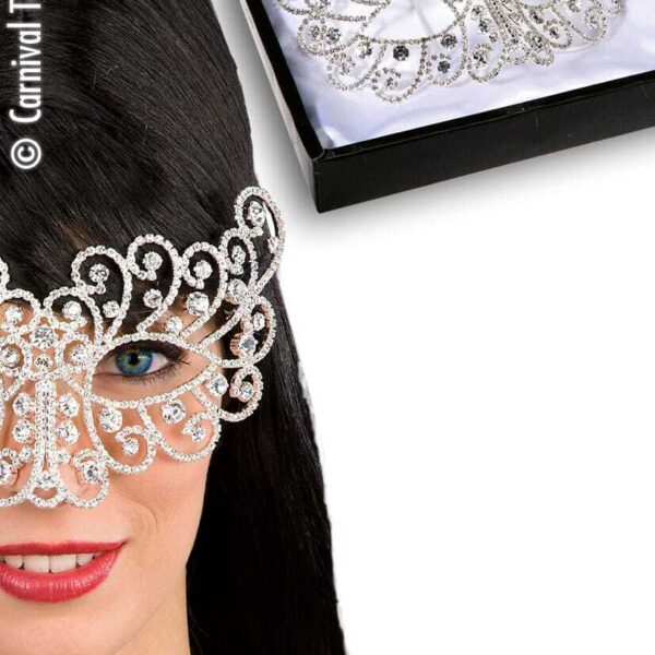 Maschera in Metallo Argento