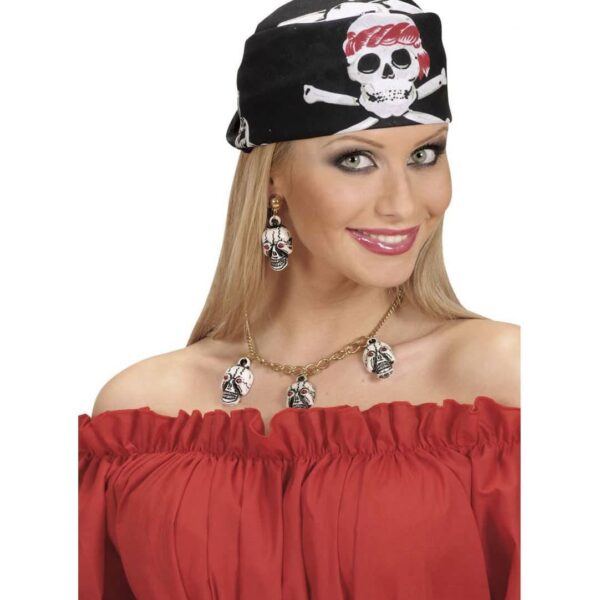 Bandana Nera Pirata con Teschio
