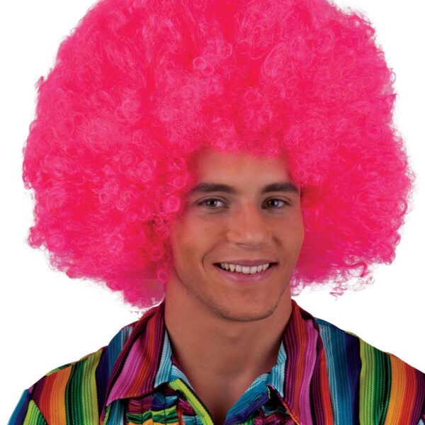 Parrucca Rosa Maxi Afro