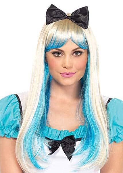 Parrucca Bionda e Azzurra Lunga da Alice