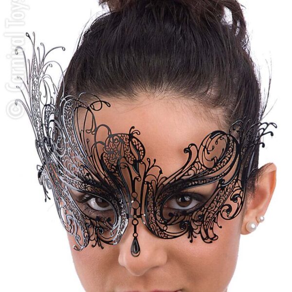 Maschera in Metallo Gotica Nera