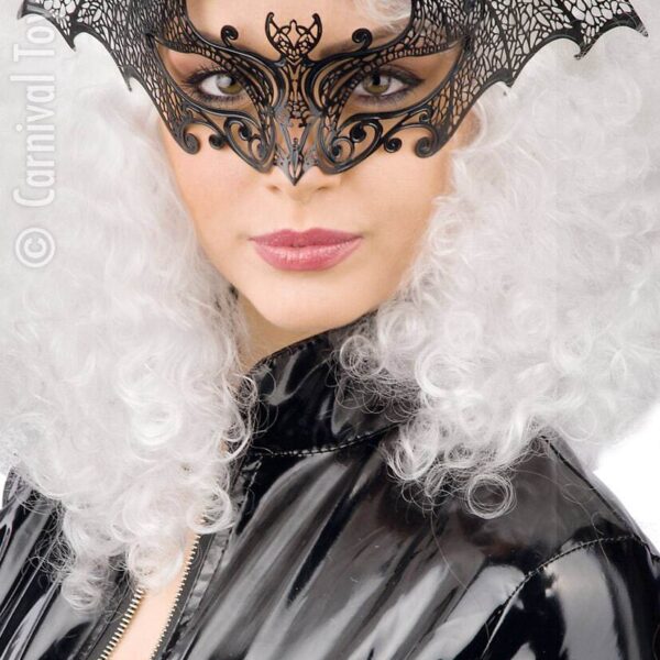 Maschera in Metallo Pipistrello Nero