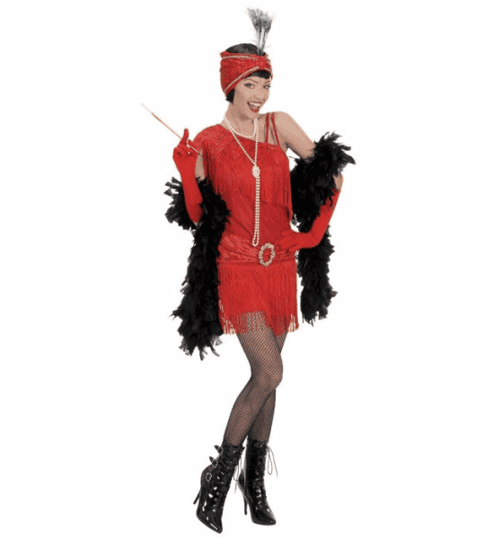 Costume da Charleston Rosso