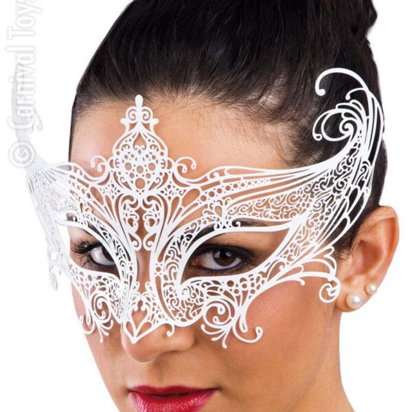 Maschera in Metallo Bianca